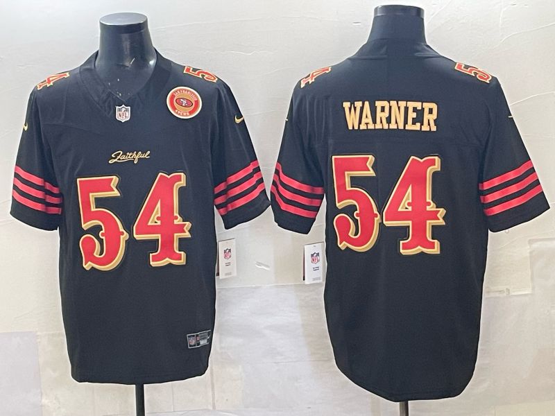 Men Nike San Francisco 49ers #54 Warner black Limited NFL 2025 Jersey 0019